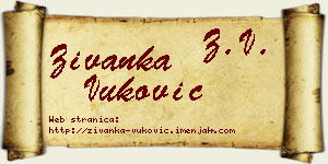 Živanka Vuković vizit kartica